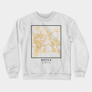 MECCA SAUDI ARABIA CITY STREET MAP ART Crewneck Sweatshirt